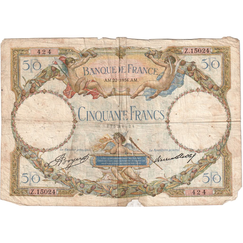 Francia, 50 Francs, Cérès, Z.15024, MB