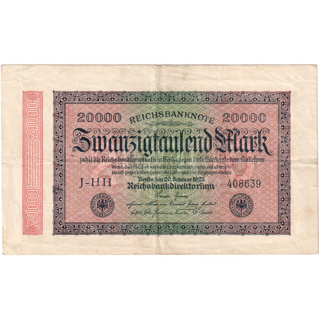 Alemanha, 20,000 Mark, 1923-02-20, EF(40-45)
