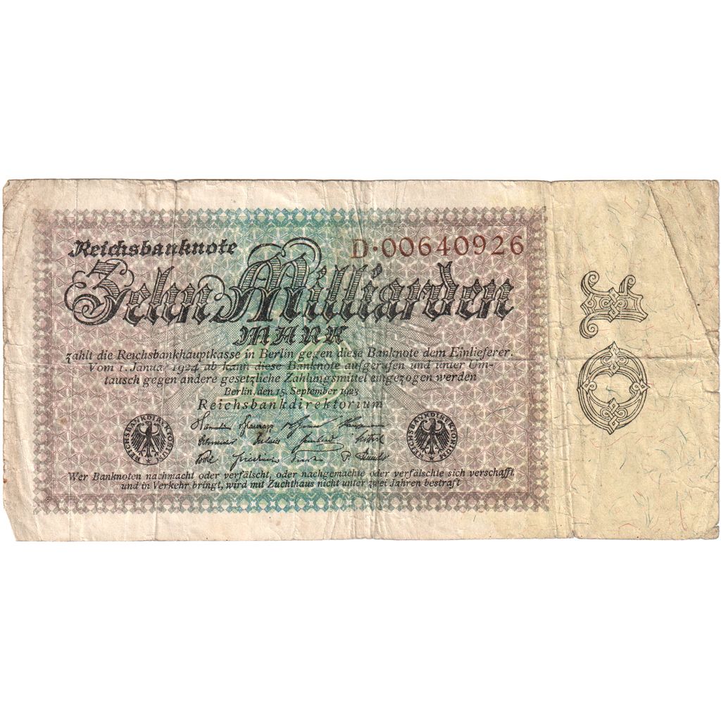 Germania, 10 Milliarden Mark, 1923-09-15, MB