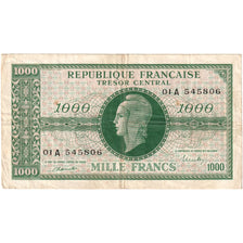 France, 1000 Francs, Marianne, 01A, EF(40-45)