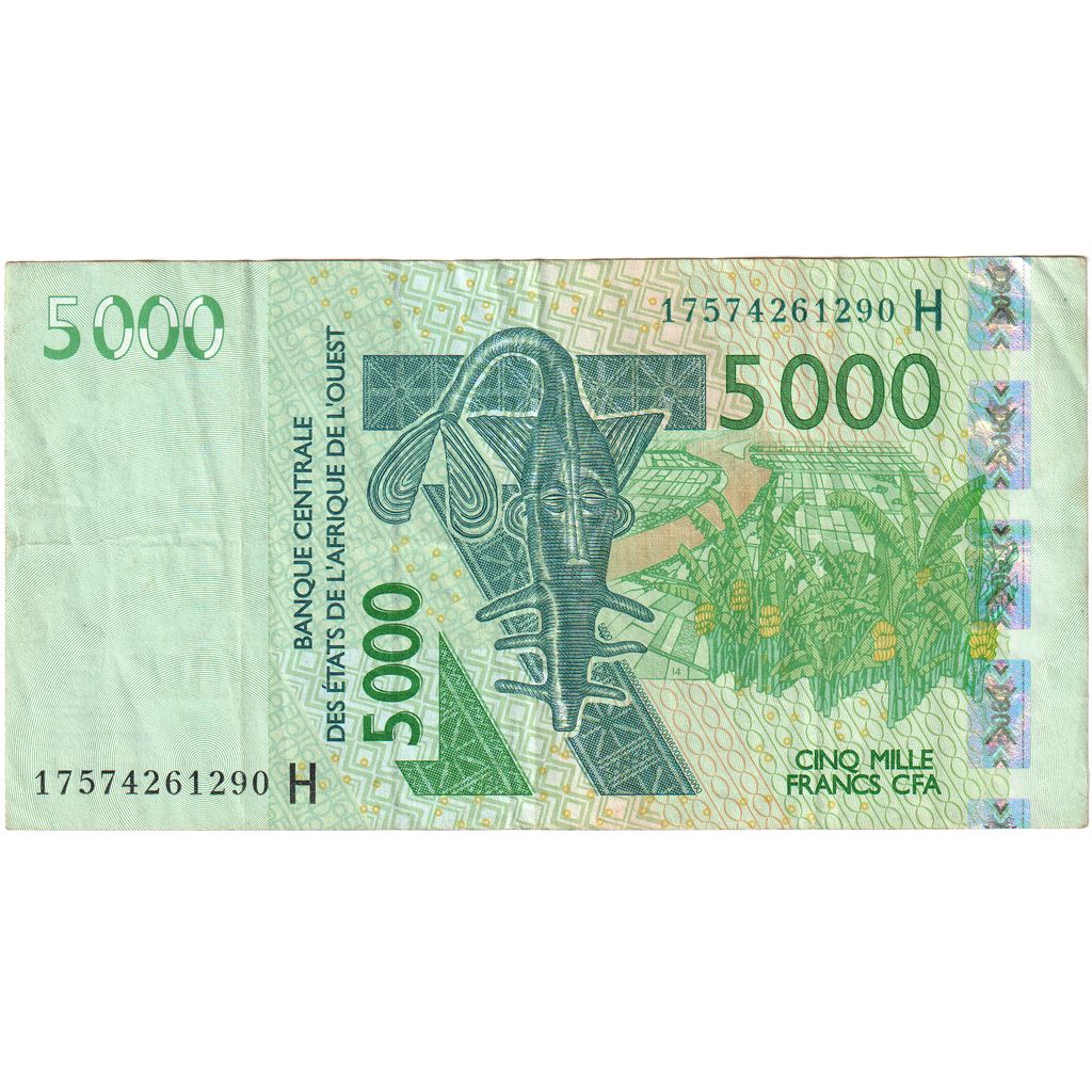 West African States, 5000 Francs, EF(40-45)