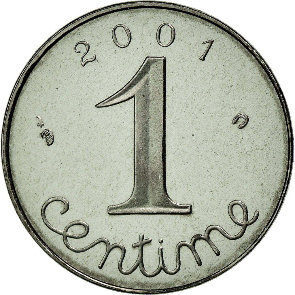 Coin, France, Épi, Centime, 2001, Paris, MS(65-70), Stainless Steel