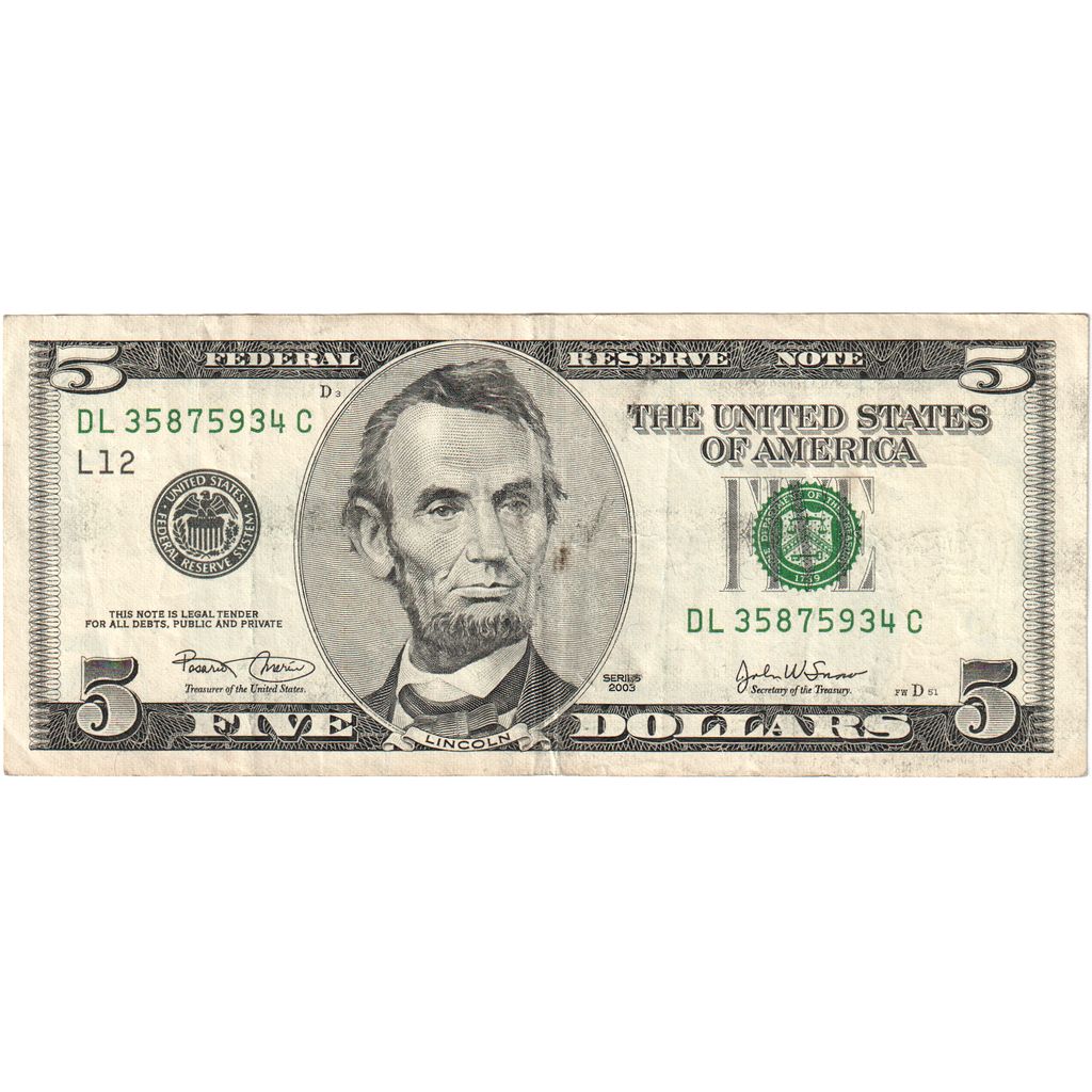 Stati Uniti, Five Dollars, BB