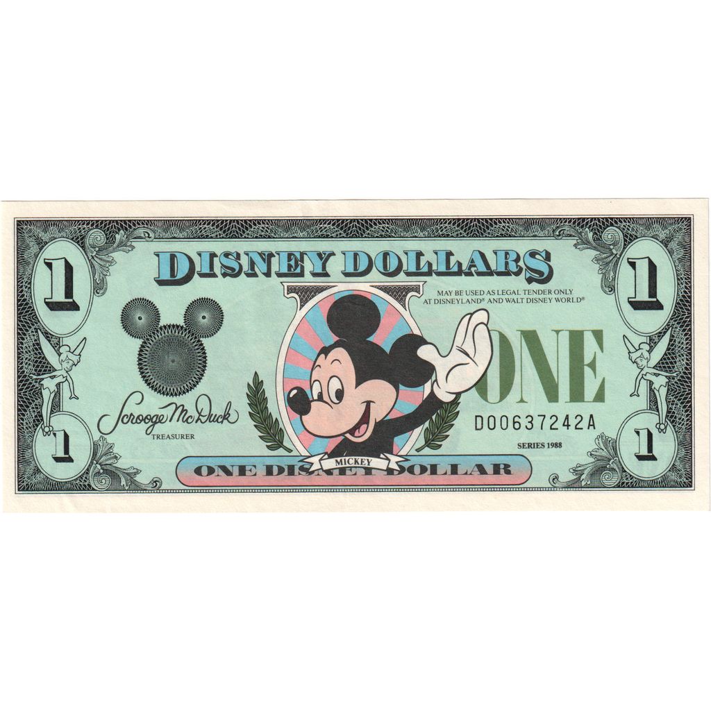 Stati Uniti, 1 Dollar, DISNEY DOLLARS, FDS
