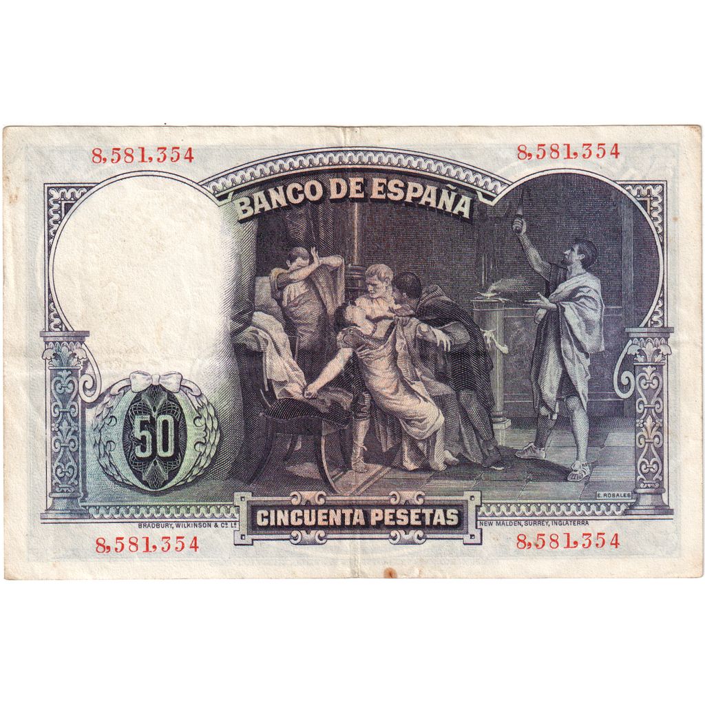 Hiszpania, 50 Pesetas, 1931-04-25, EF(40-45)