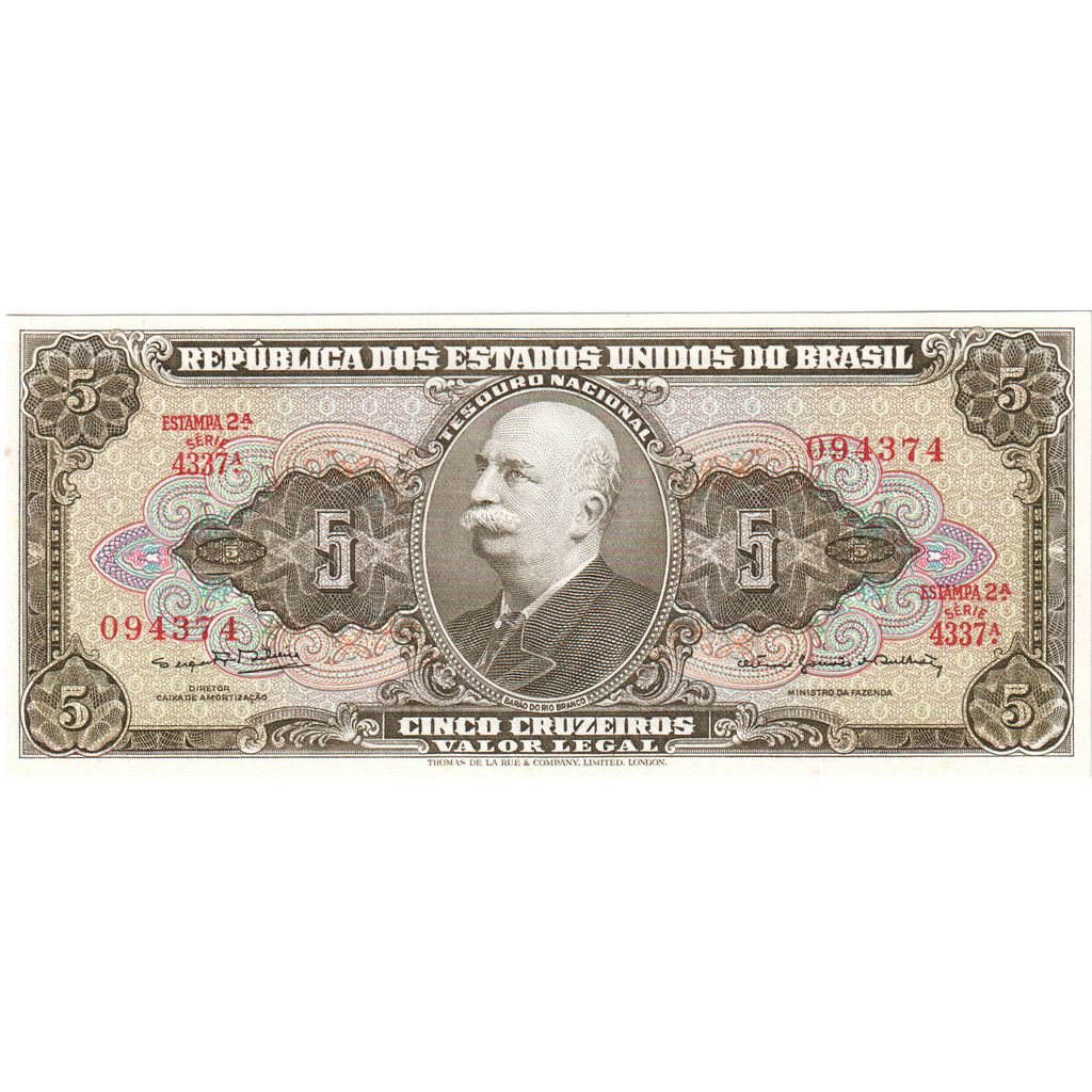 Brazil, 5 Cruzeiros, UNC(65-70)