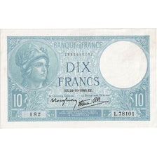 France, 10 Francs, Minerve, 1940-10-24, L.78101, AU(55-58)