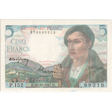 France, 5 Francs, Berger, 1947-10-30, P.152, UNC(63)