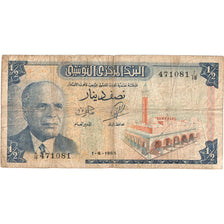 Tunisia, 1/2 Dinar, 1965-06-01, VF(20-25)