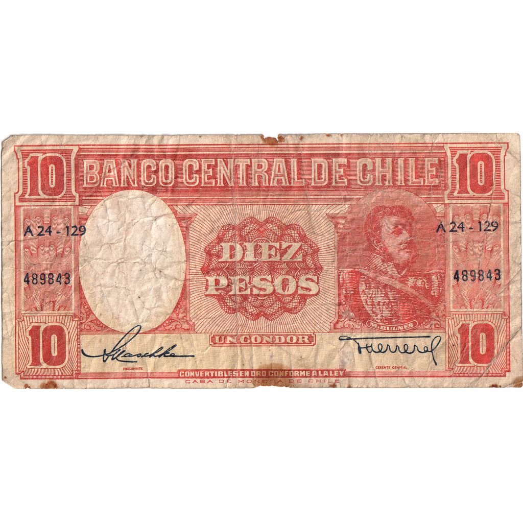 Chile, 10 Pesos = 1 Condor, VF(20-25)