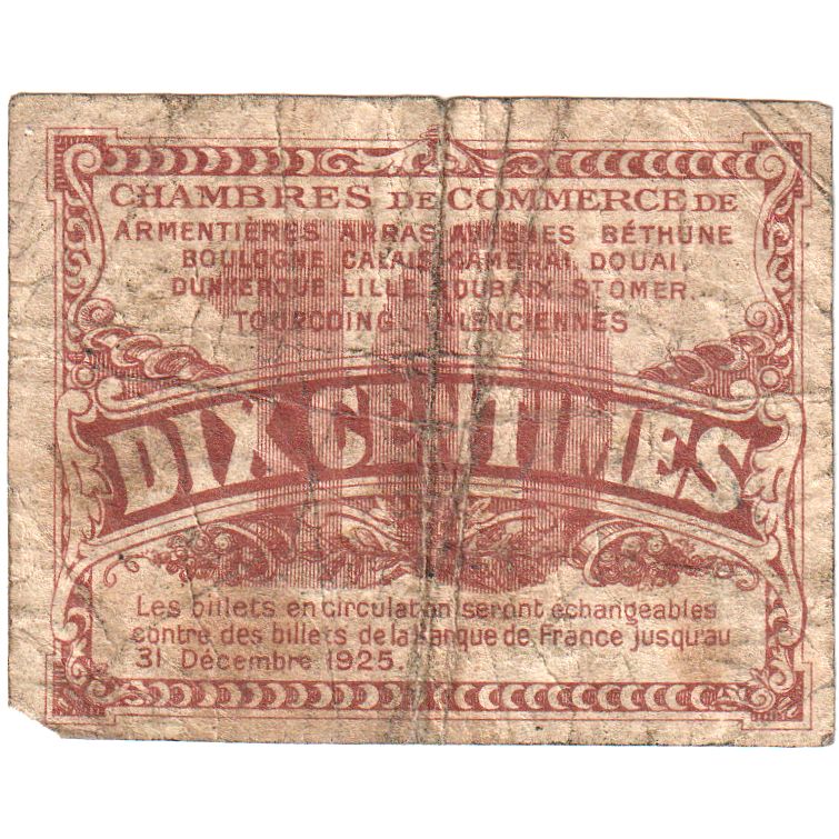 France, nord pas de calais, 10 Centimes, TB, Pirot:094.02