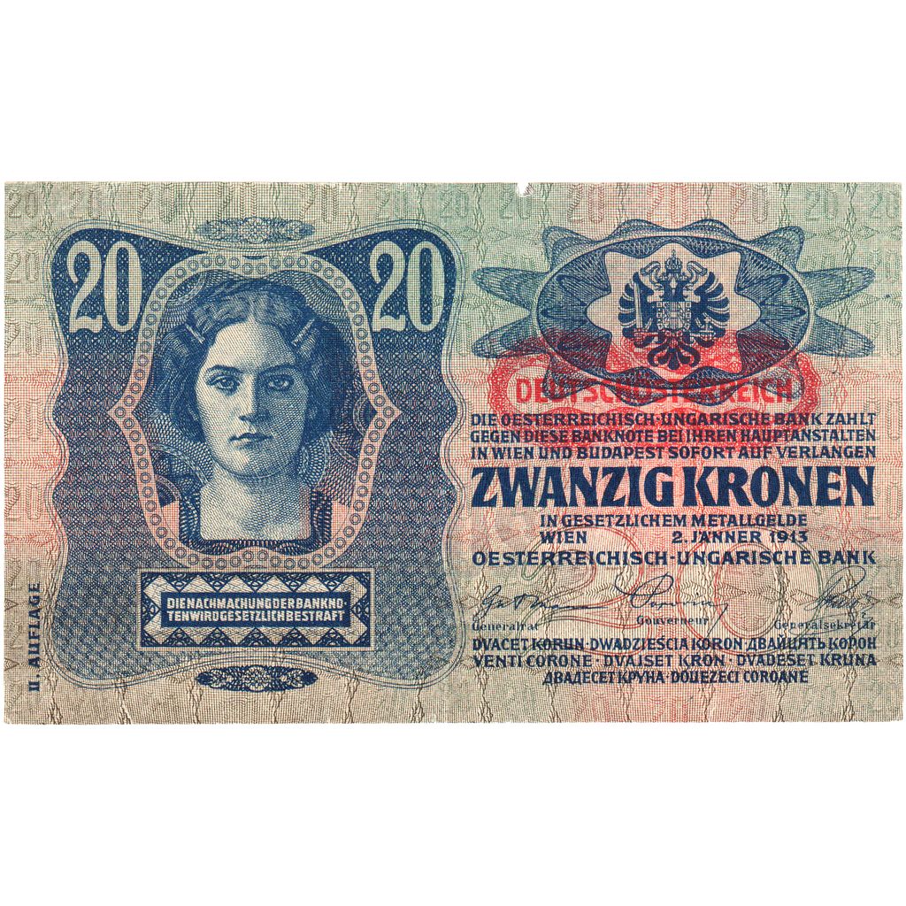 Österreich, 20 Kronen, 1913-01-02, SS