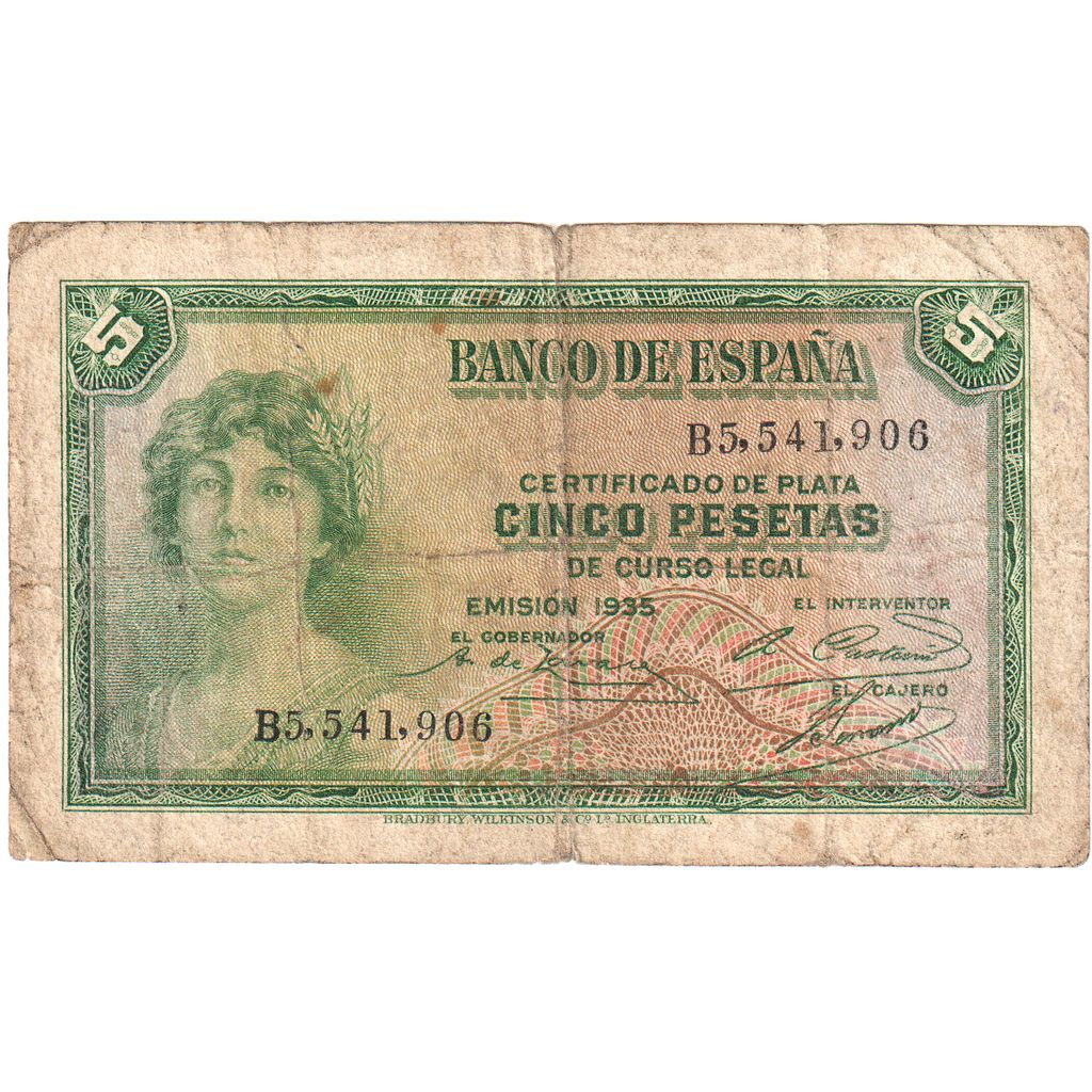 España, 5 Pesetas, BC