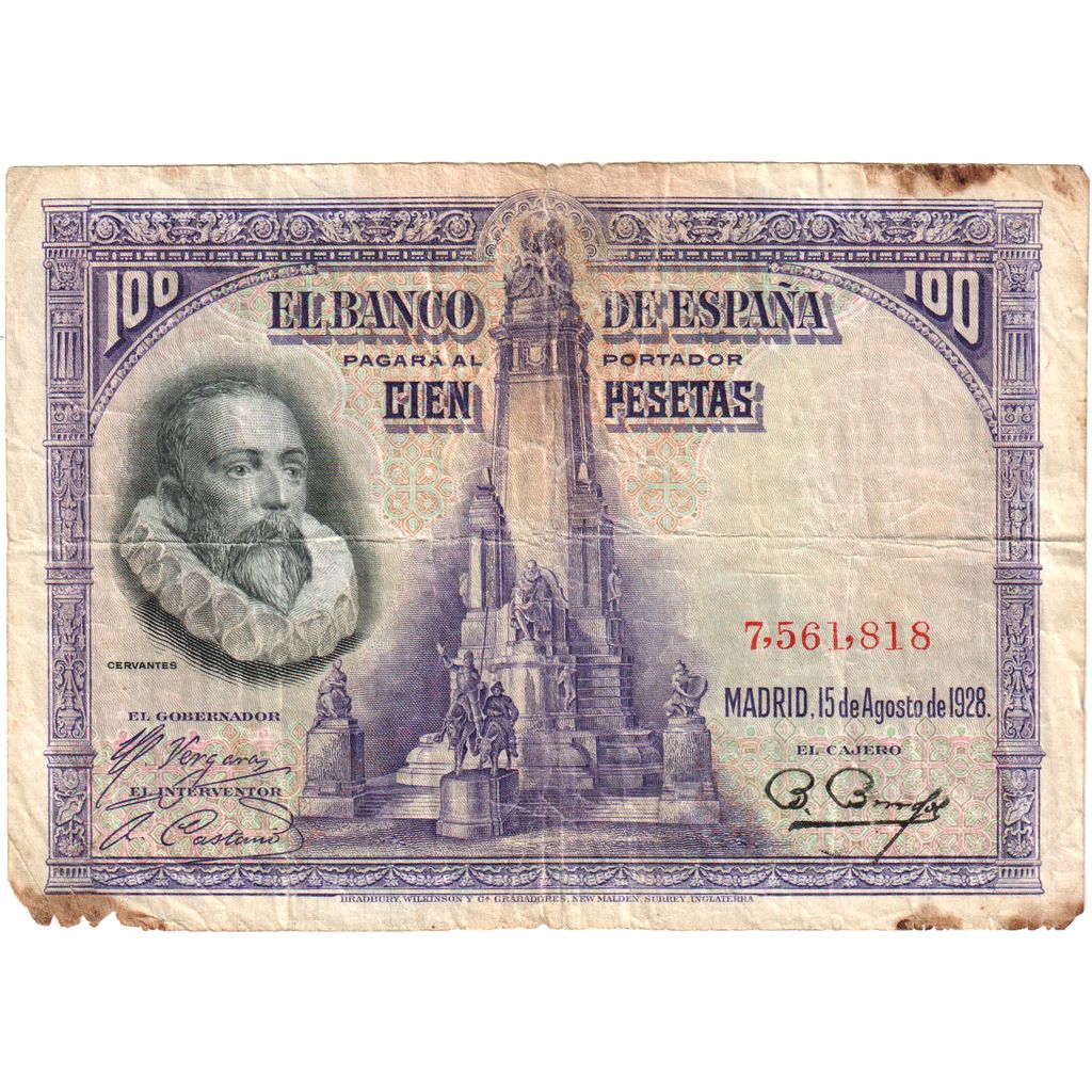 Spanien, 100 Pesetas, 1928-08-15, S