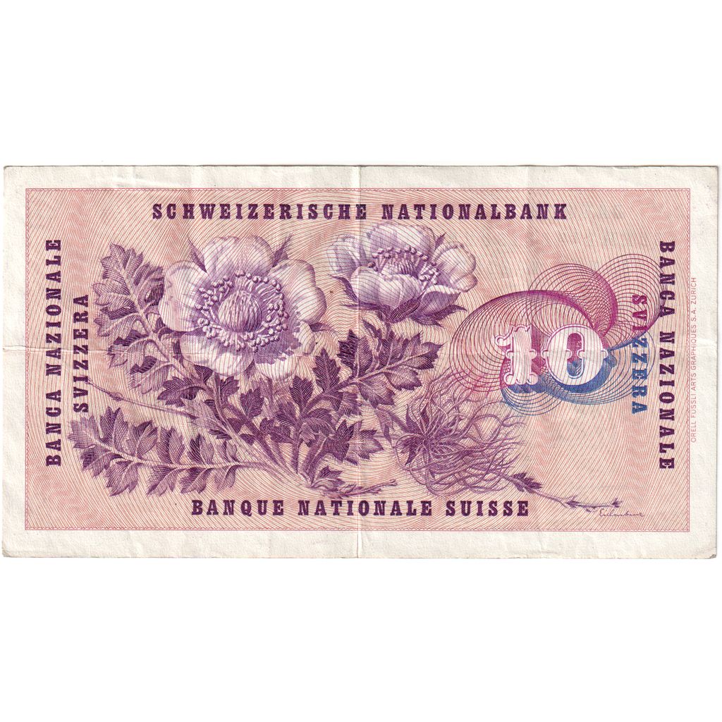 Svizzera, 10 Franken, 1959-12-23, BB
