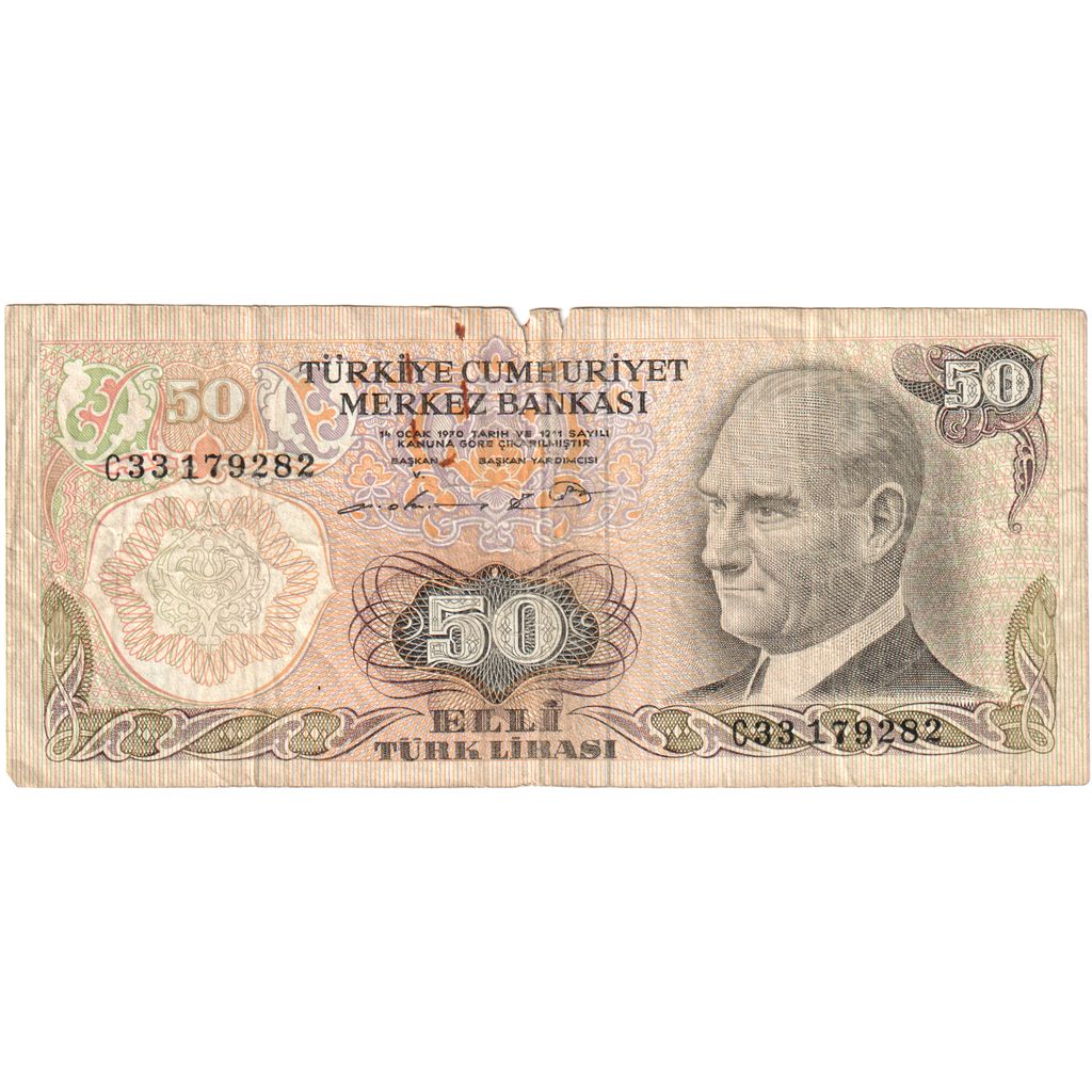 Turquia, 50 Lira, VF(20-25)