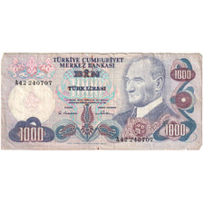Banknote, Turkey, 1000 Lira, L.1970, KM:191, VF(30-35)