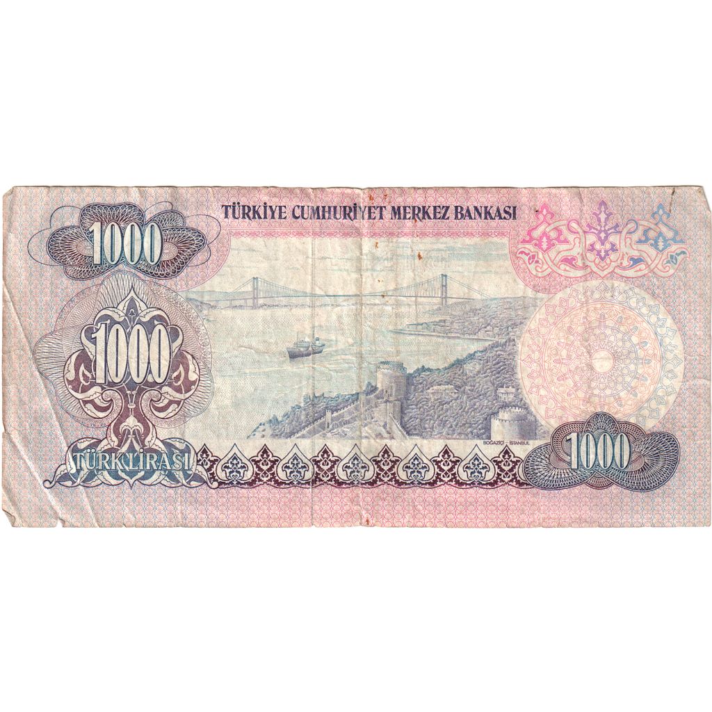 Banknote, Turkey, 1000 Lira, L.1970, KM:191, VF(30-35)