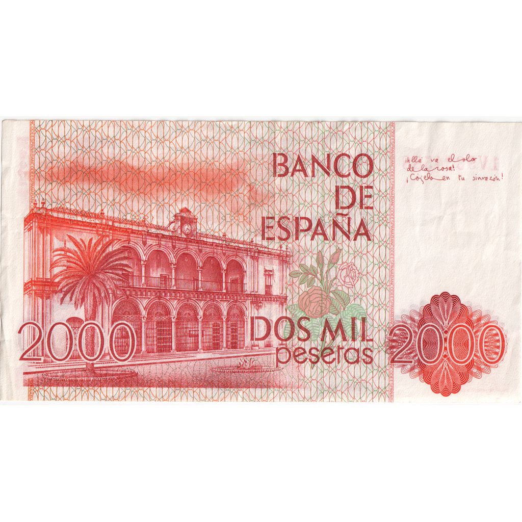 Spain, 2000 Pesetas, 1980-07-22, EF(40-45)