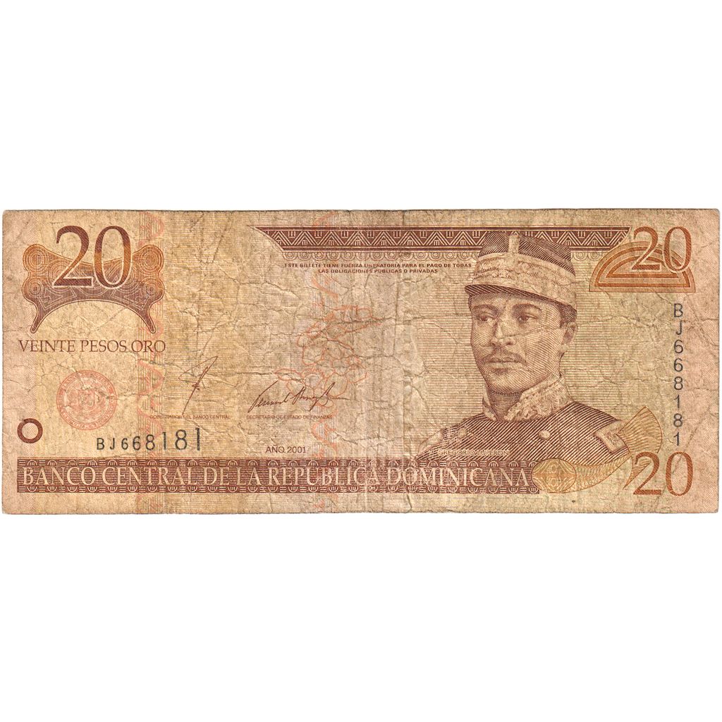 Repubblica domenicana, 20 Pesos Oro, 2003, MB