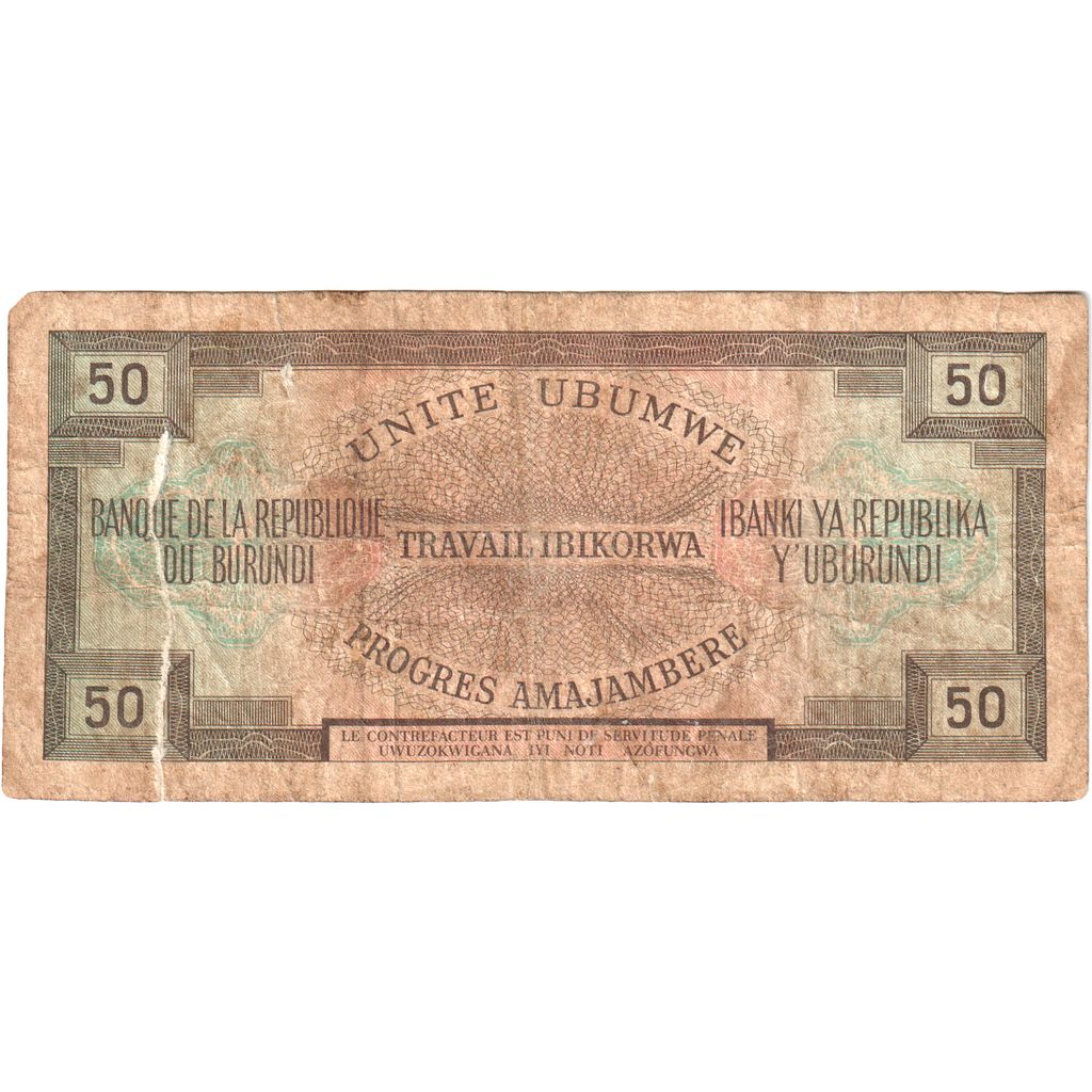 Burundi, 50 Francs, 1988-05-01, BC