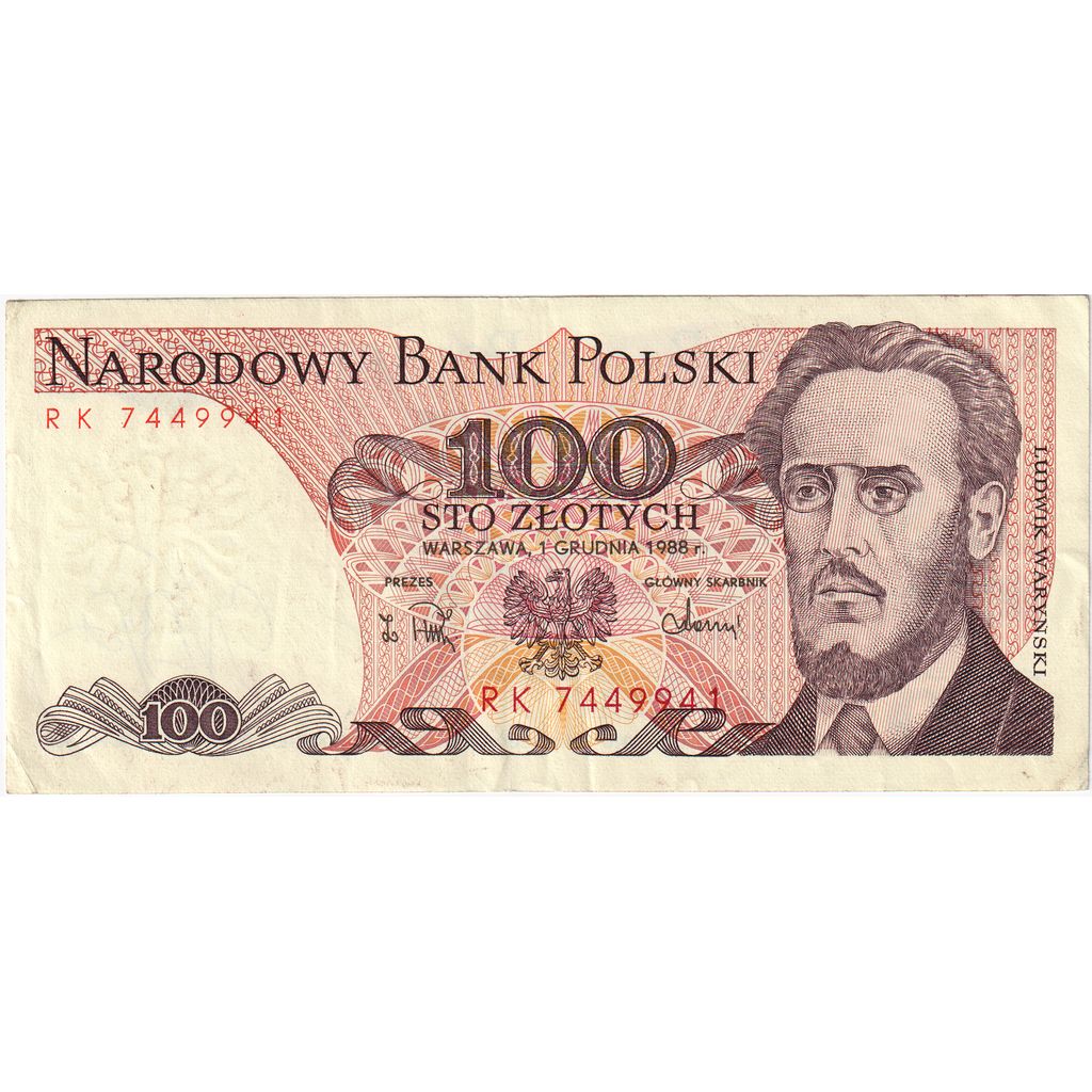 Polska, 100 Zlotych, 1988-12-01, EF(40-45)