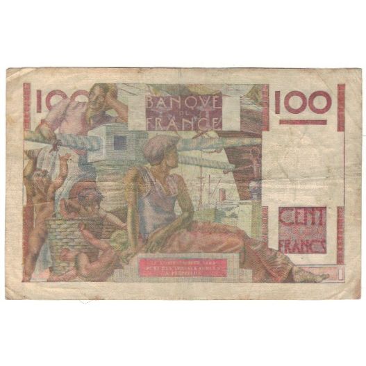 France, 100 Francs, Jeune Paysan, 1948, 1948-07-15, VF(20-25), Fayette:28.19