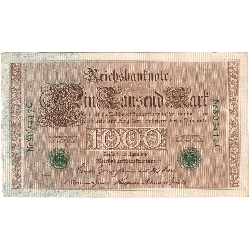 Alemania, 1000 Mark, 1910-04-21, MBC