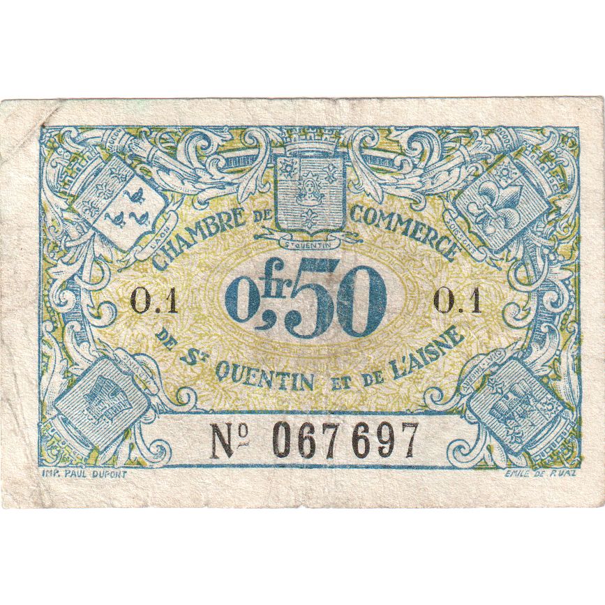 Francia, 50 Centimes, MB, Pirot:116-1