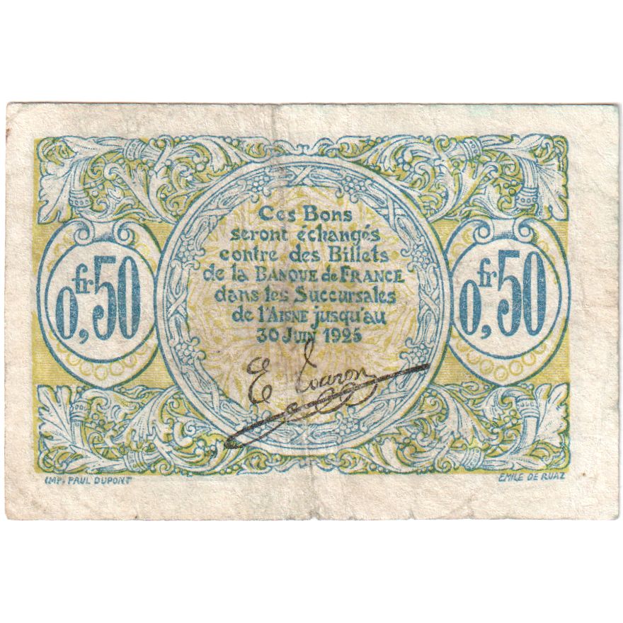 Francia, 50 Centimes, MB, Pirot:116-1