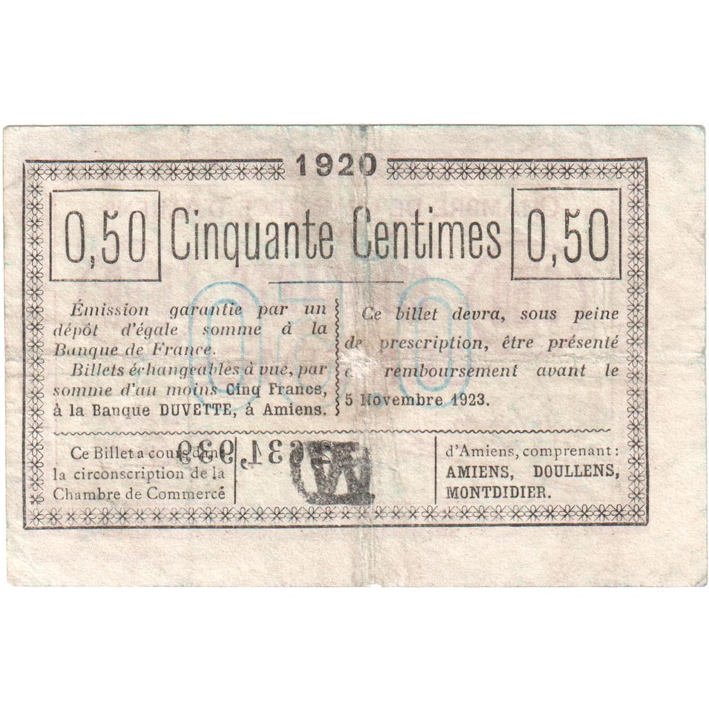 Frankreich, 50 Centimes, 2631939, SS, Pirot:7-26