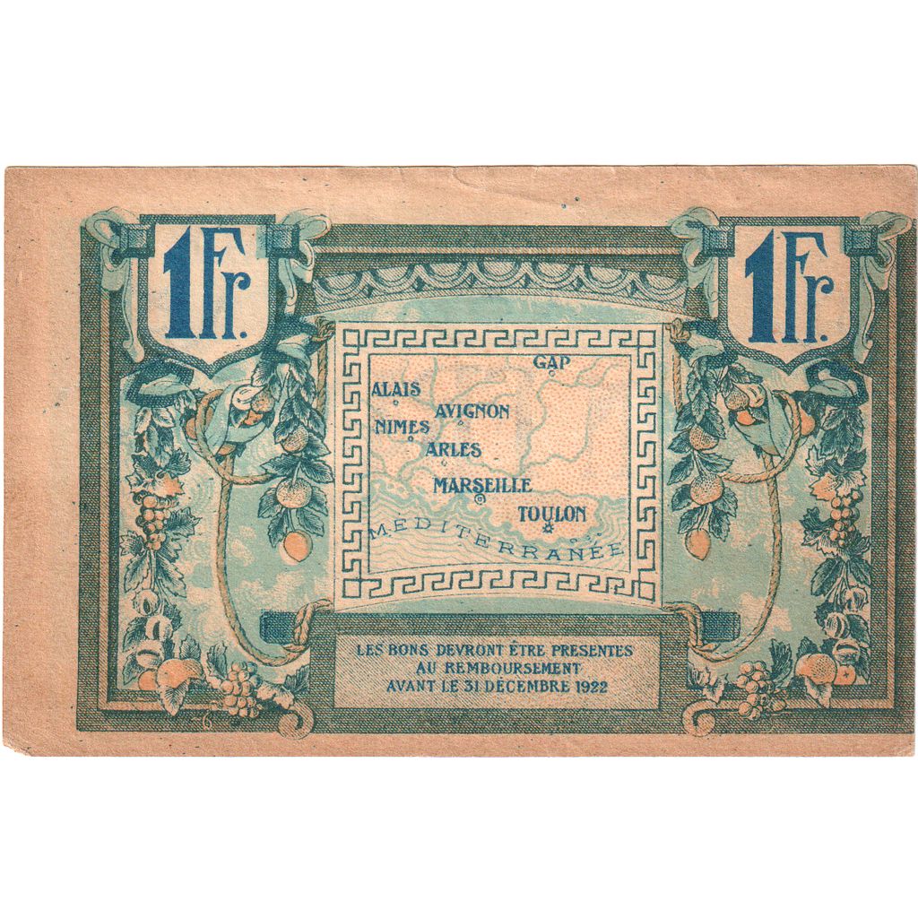 Frankreich, Région Provençale, 1 Franc, Chambre de commerce / Région