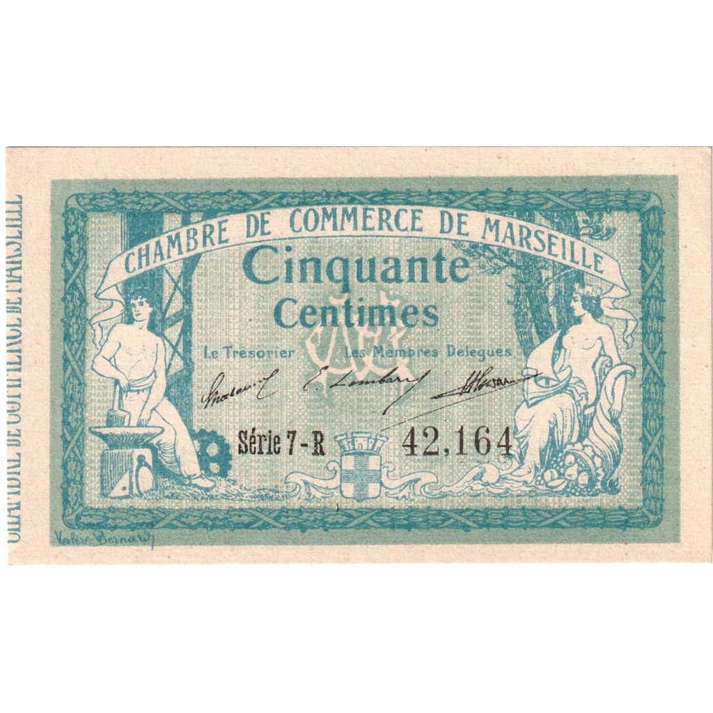 France, Marseille, 50 Centimes, 1915, TB, Pirot:79-45