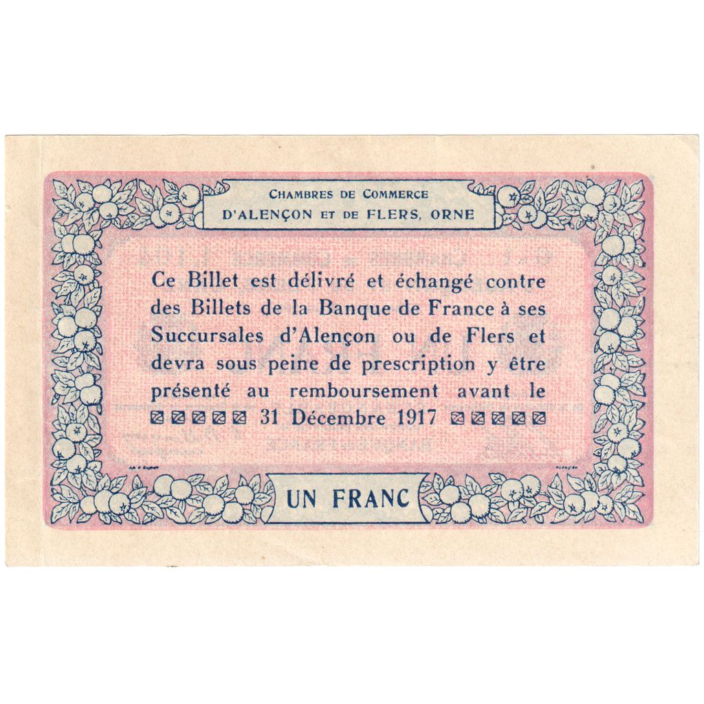 Frankreich, 1 Franc, 1915-08-10, G-1 1104, UNZ, Pirot:6-17