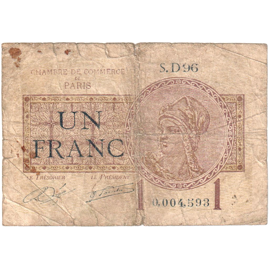 France, 1 Franc, 1922-07-01, SD96, TB