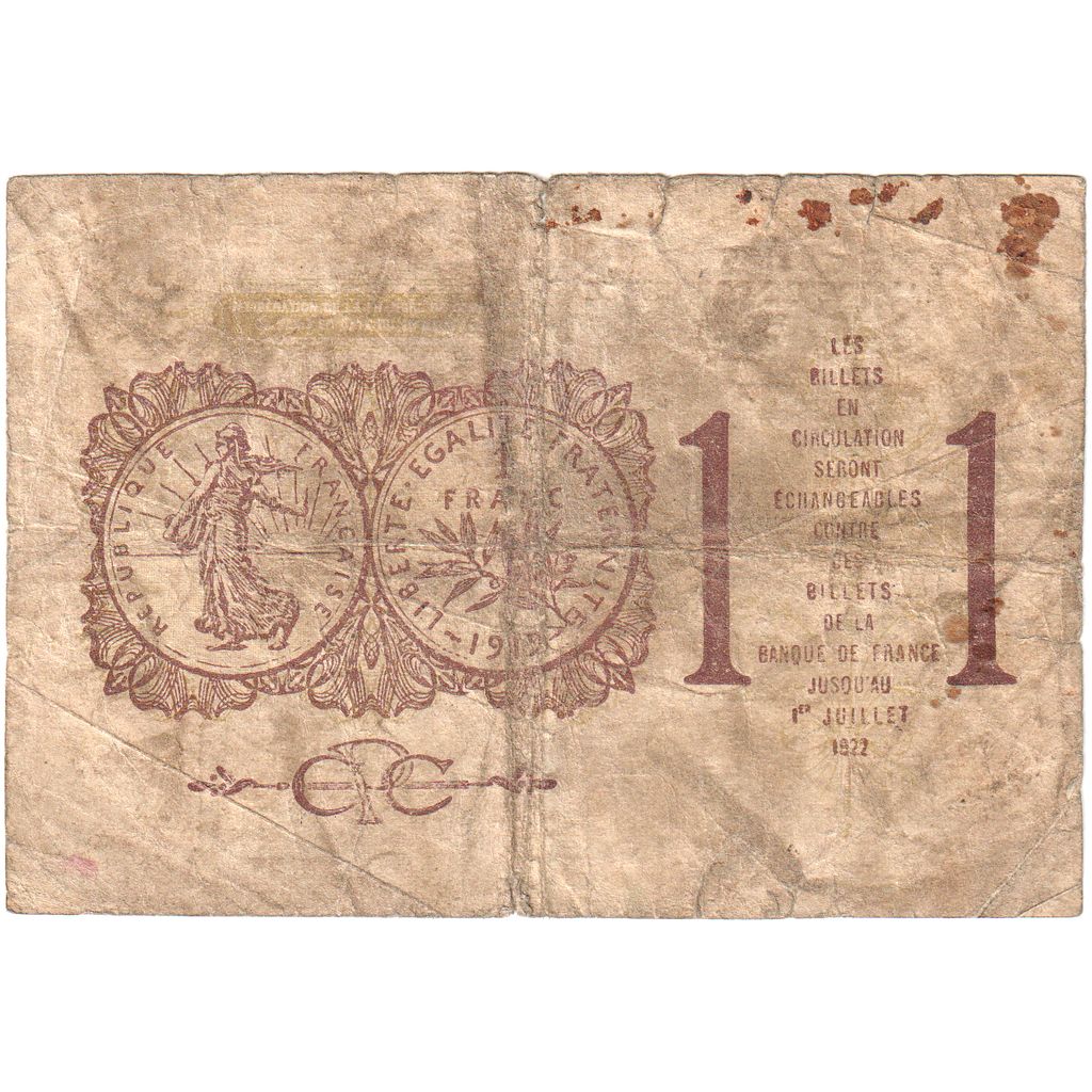 France, 1 Franc, 1922-07-01, SD96, TB