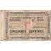 France, Troyes, 50 Centimes, VF(20-25), Pirot:124-9