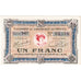 France, Troyes, 1 Franc, AU(55-58), Pirot:124-9
