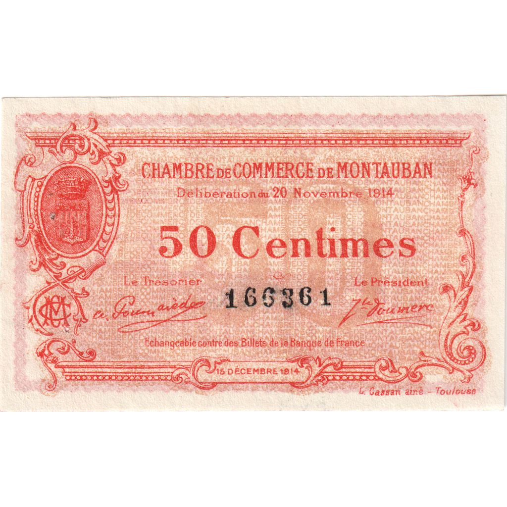 Frankreich, 50 Centimes, 1914-11-20, UNZ, Pirot:83-1