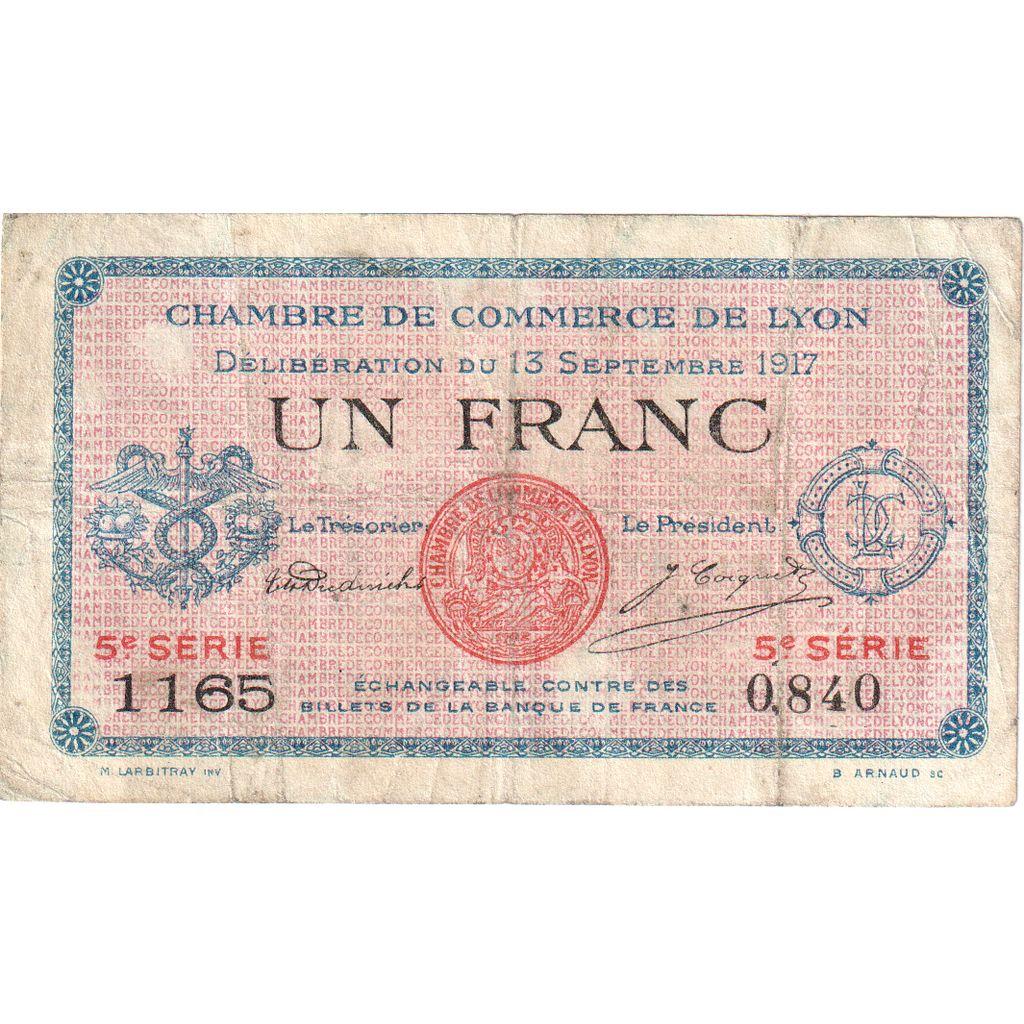 France, 1 Franc, 1921-10-14, 1165 0840, VF(30-35), Pirot:77-25