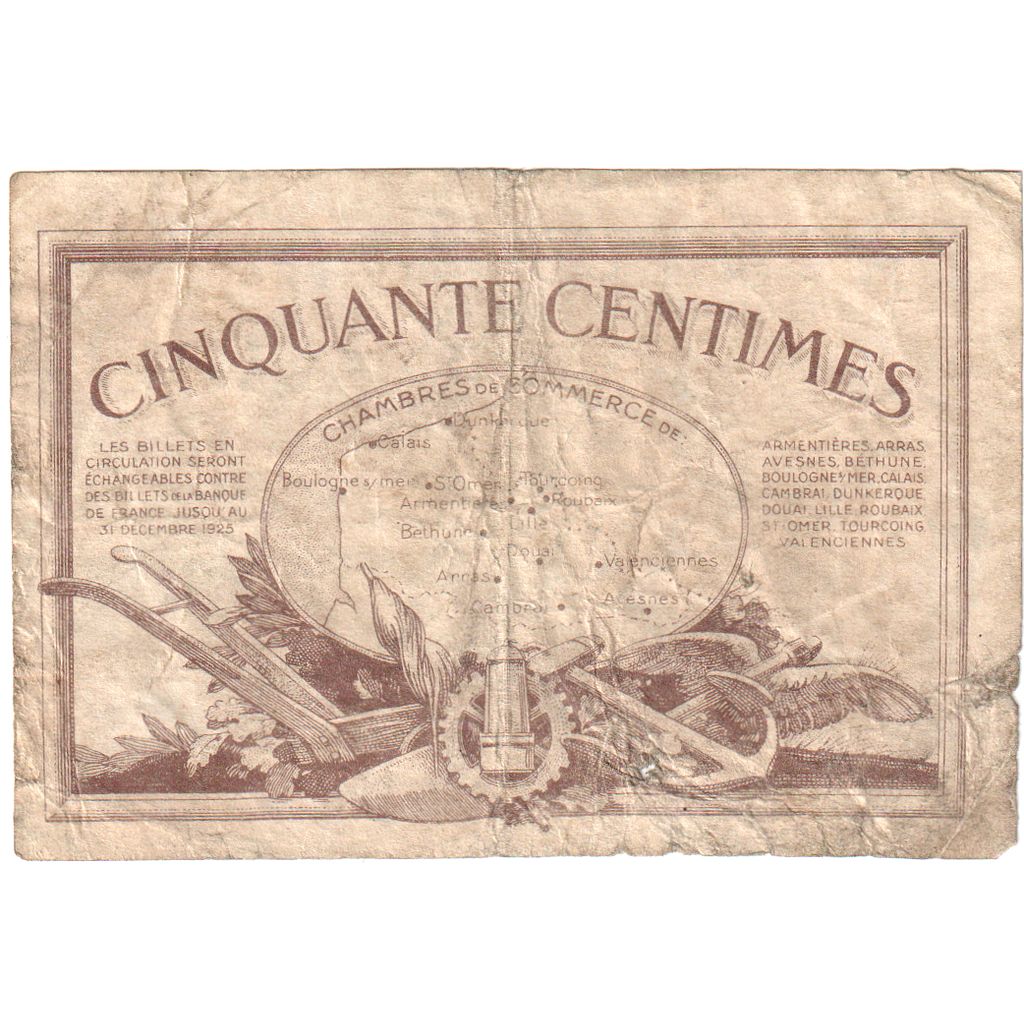 France, 50 Centimes, R 004910, VF(30-35), Pirot:94-4