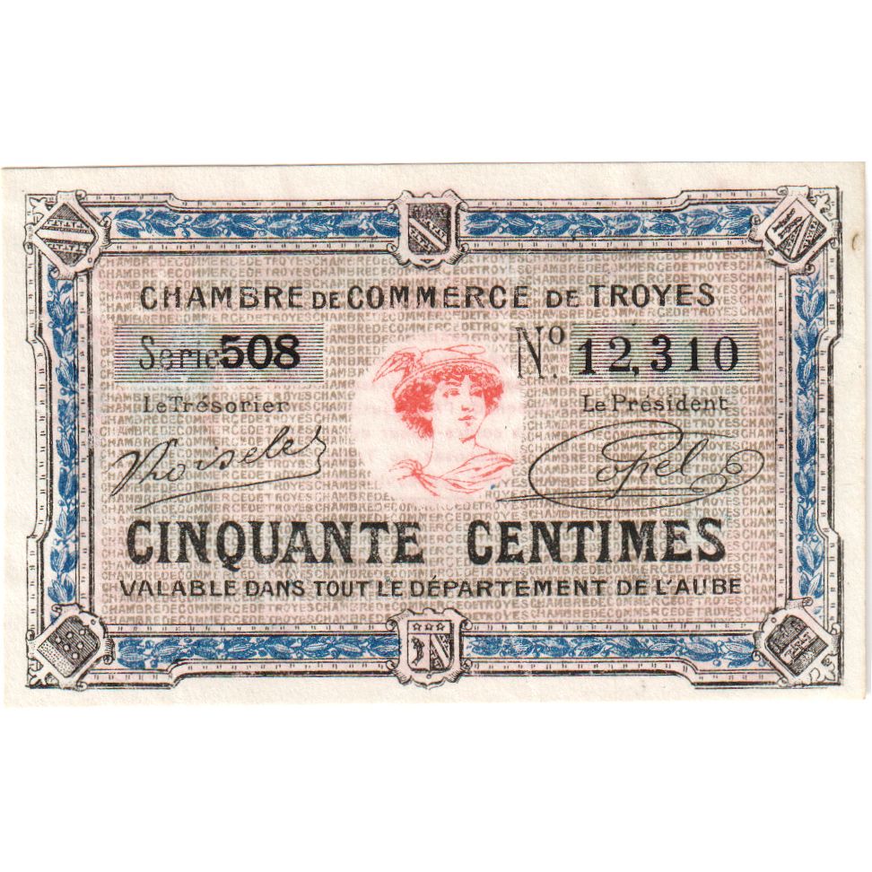 Francia, 50 Centimes, Chambre de Commerce, SC