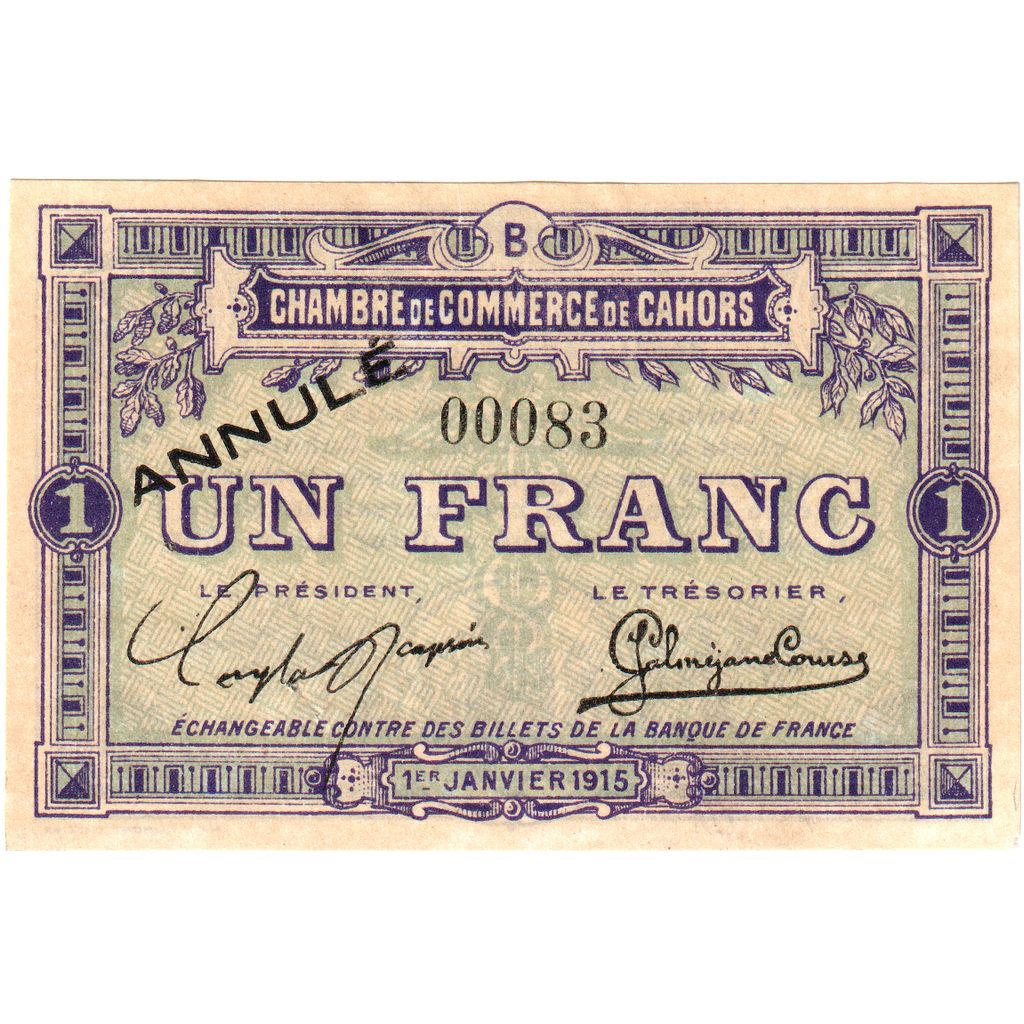 France, 1 Franc, 1915-01-01, UNC(63), Pirot:35-14