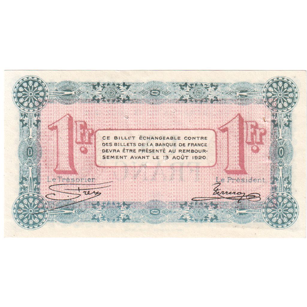 France, 1 Franc, 1917-10-24, UNC(63), Pirot:10-12