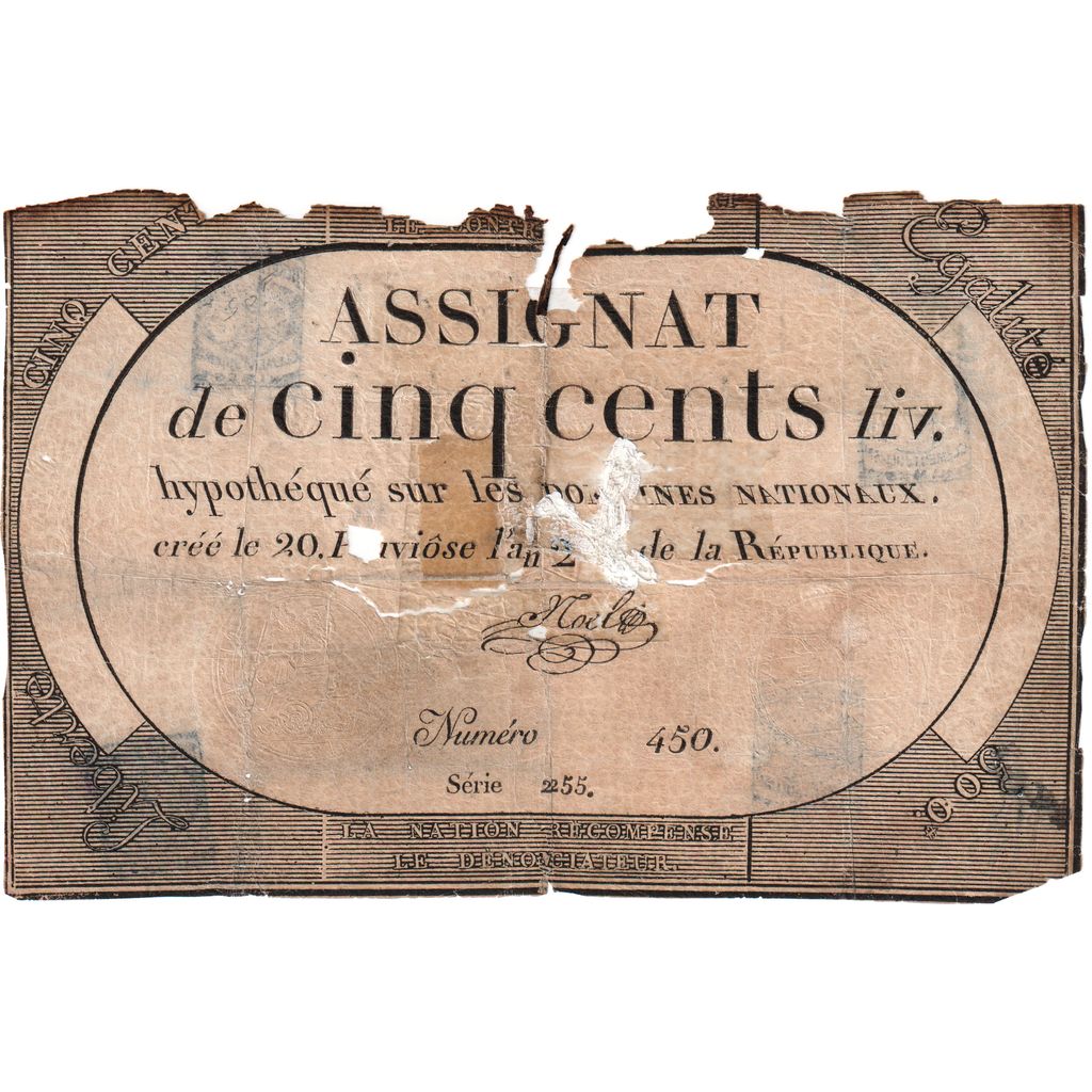 Francia, 500 Livres, 8.2.1794, 2255, B