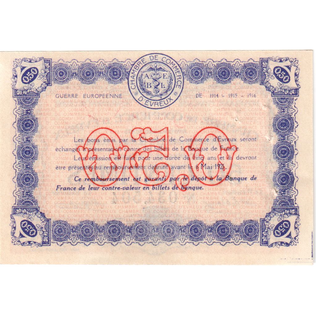 Francia, 50 Centimes, 1917-01-11, 333364, SC, Pirot:57-10