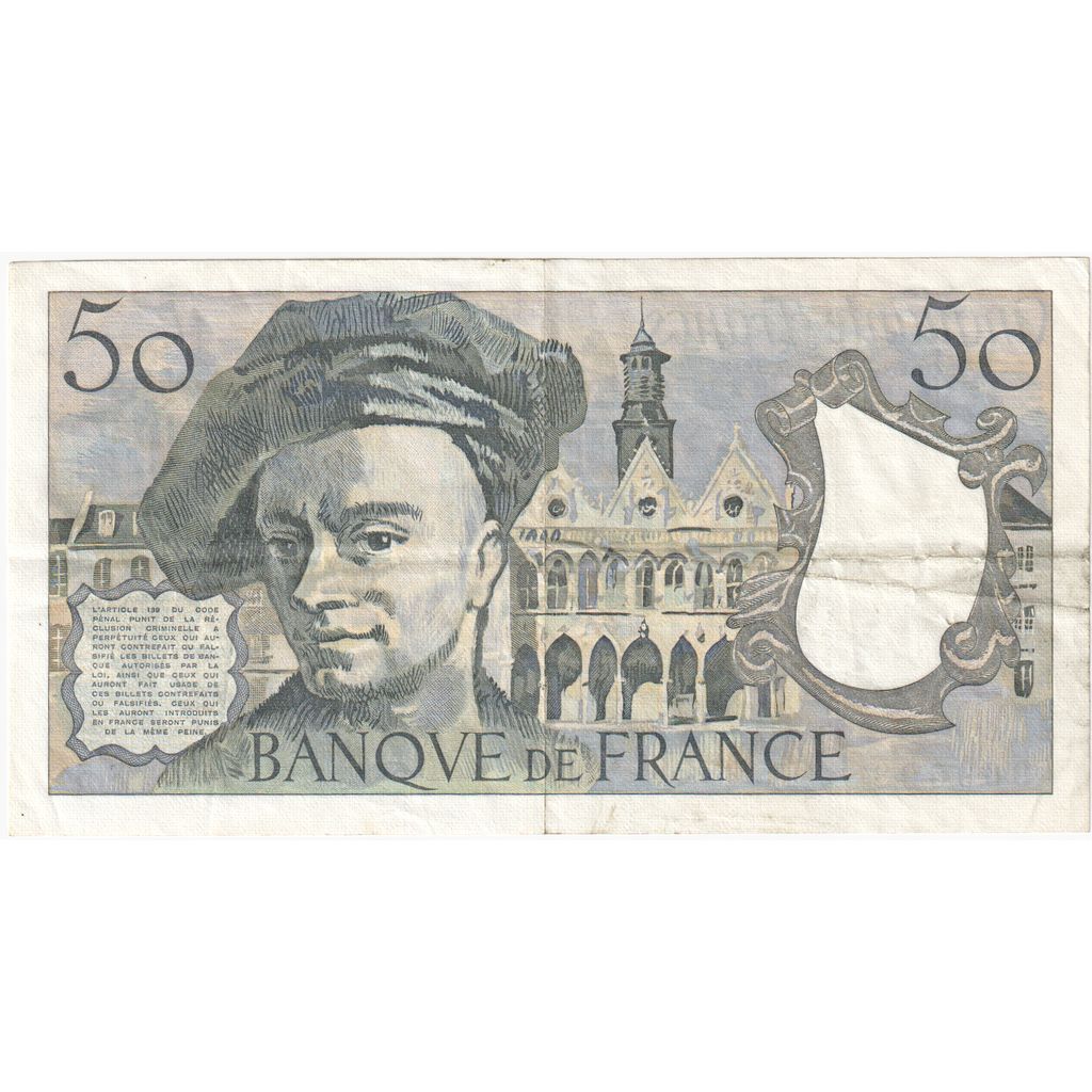 France, 50 Francs, Quentin de La Tour, s.5, TTB