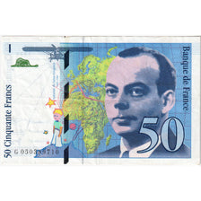 France, 50 Francs, St Exupéry, G050390710, AU(55-58)