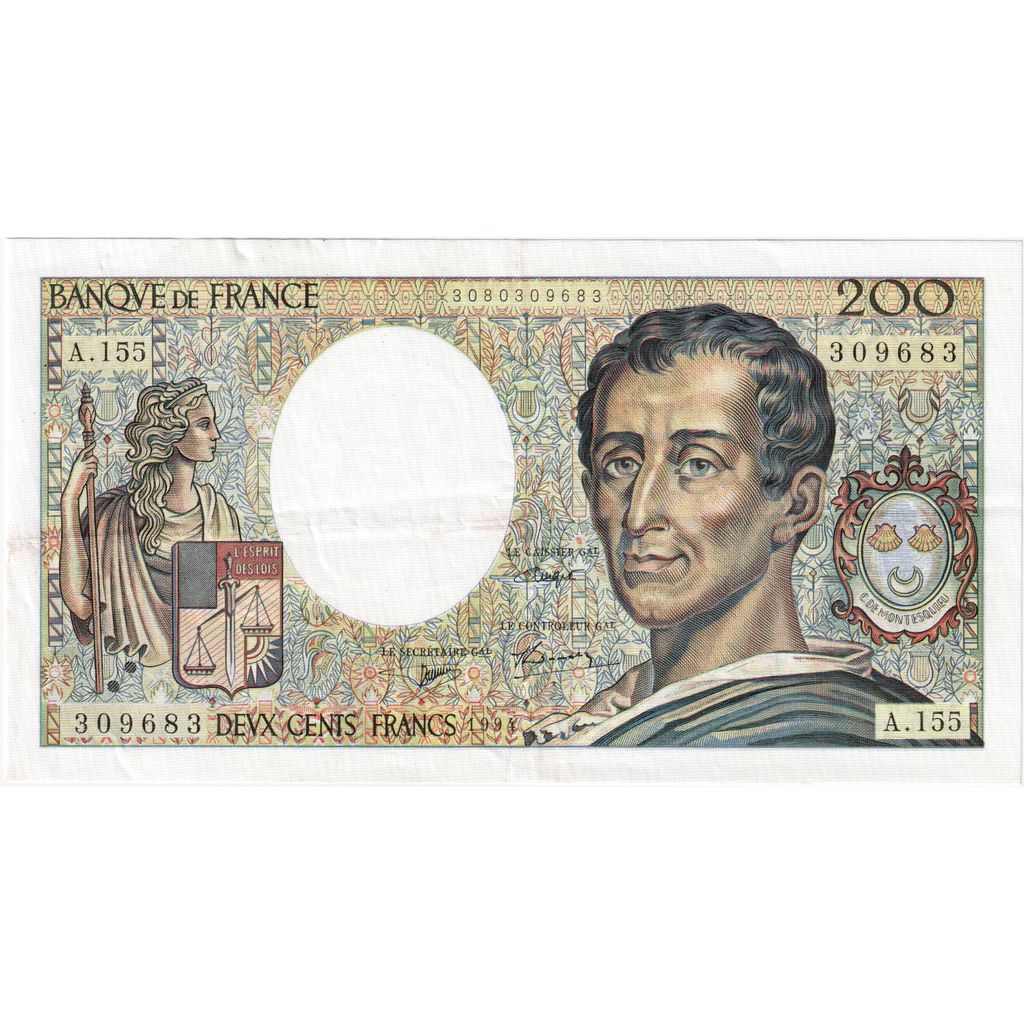 Francia, 200 Francs, Montesquieu, A.155, BB
