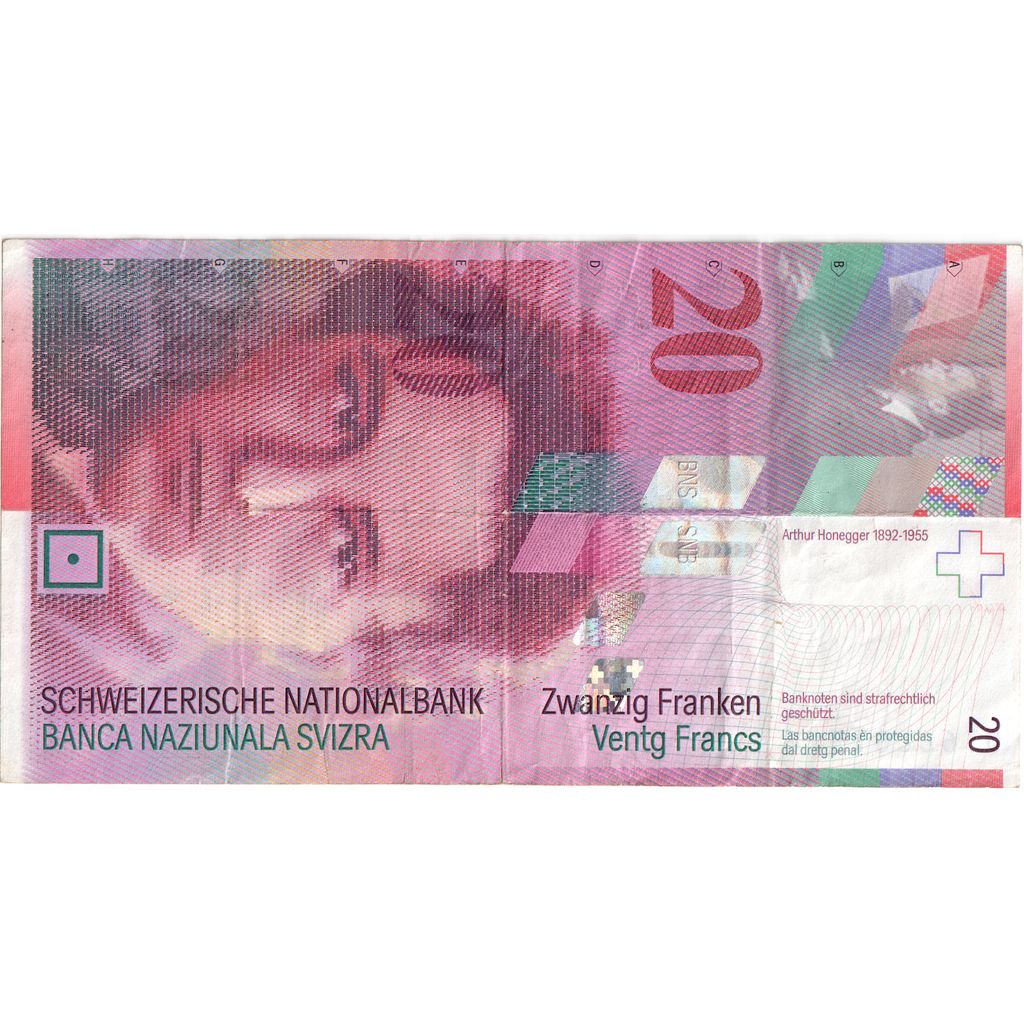 Schweiz, 20 Franken, 1994, KM:68a, SS